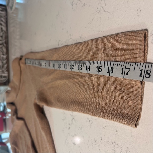 Talbots Mocha Cowl Neck Sweater 3/4 Length Sleeve Women’s Size Petite Small - Picture 12 of 12